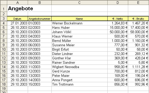 Angebote Und Rechnungen Mit Excel Erstellen Und Verwalten Excel Inside Solutions